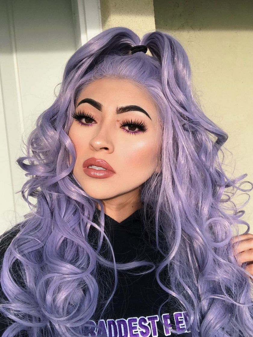 Lavender Synthetic Lace Front Wig