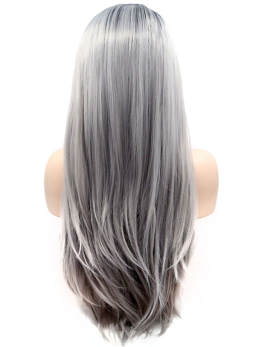 Cara Ombre Grey Synthetic Lace Front Wig