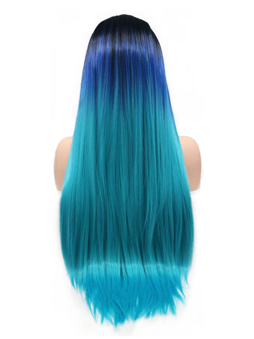 Ocean Blue Synthetic Lace Front Wig